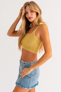 Shoulder Tie Knit Tank